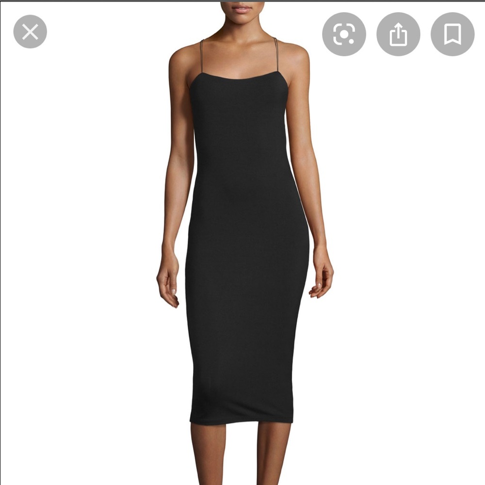 T by Alexander want black midi dress sz xs